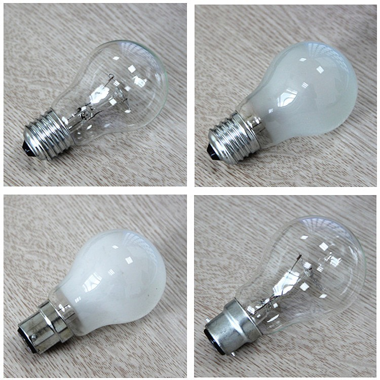 110V 220V-240V 25W 40W 60W 75W 100W 200W E27 B22 Clear frosted A55  Incandescent Bulbs