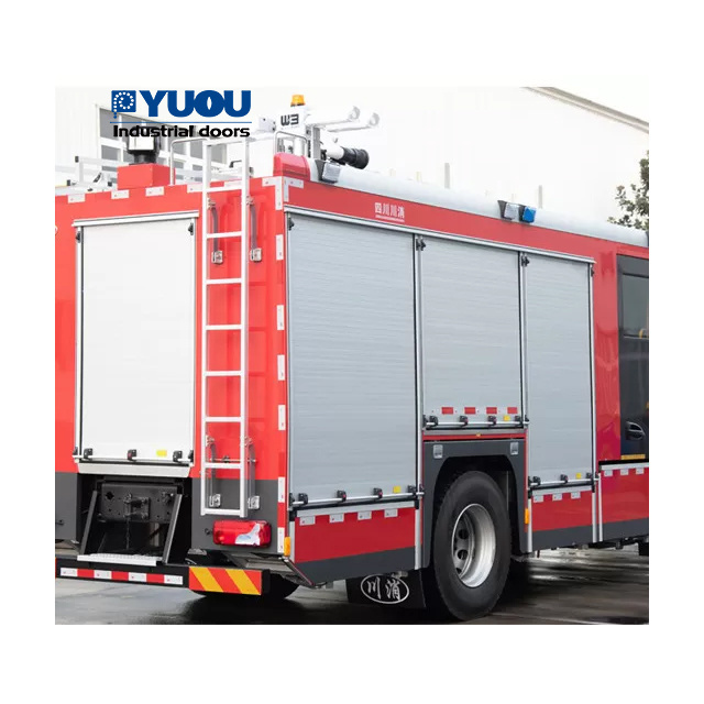 Aesthetic Exterior Lightweight Automatic Insulated Warehouse Vertical fire aluminum Door For truck