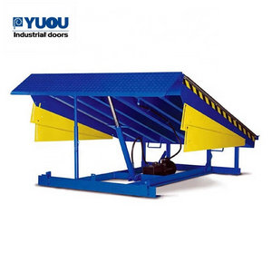 High Quality 6-10T Lip Shape Yard Ramp Stationary Forklift Hydraulic Dock Leveler Hydraulic Platform For Truck Unloading