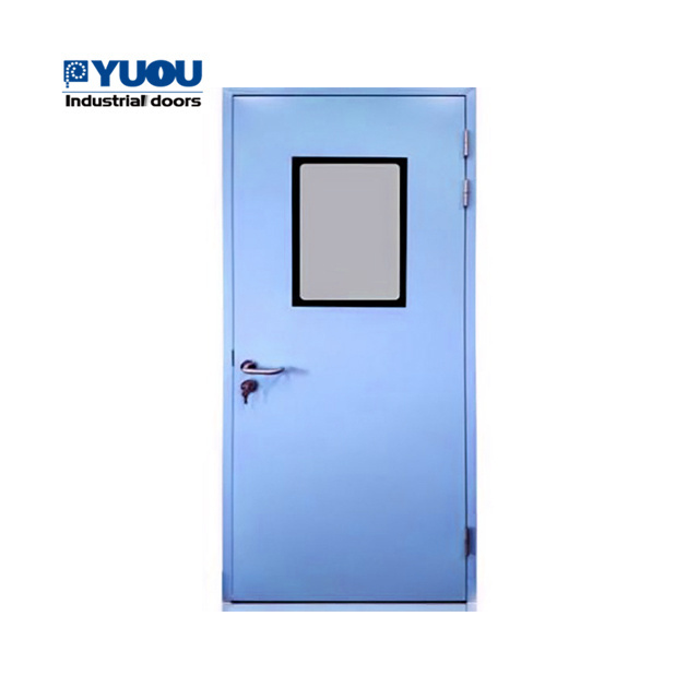 Laboratory Airtight Single Leaf Steel Swing Pharmaceutical Clean Room Door