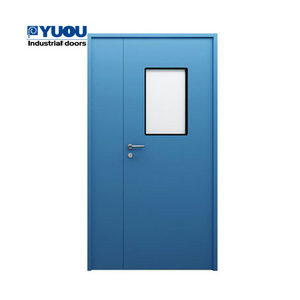 Laboratory Airtight Single Leaf Steel Swing Pharmaceutical Clean Room Door