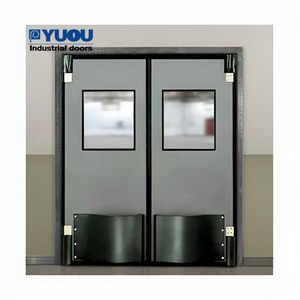 Automatic Closing Stainless Steel Warehouse Traffic Two-way Swinging Door