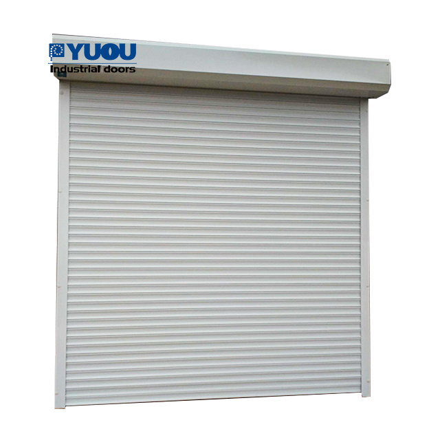 Aluminum external Custom Rolling Shutter Glass Window Roller Railing Shutters Door Adjustable Louvers Screen