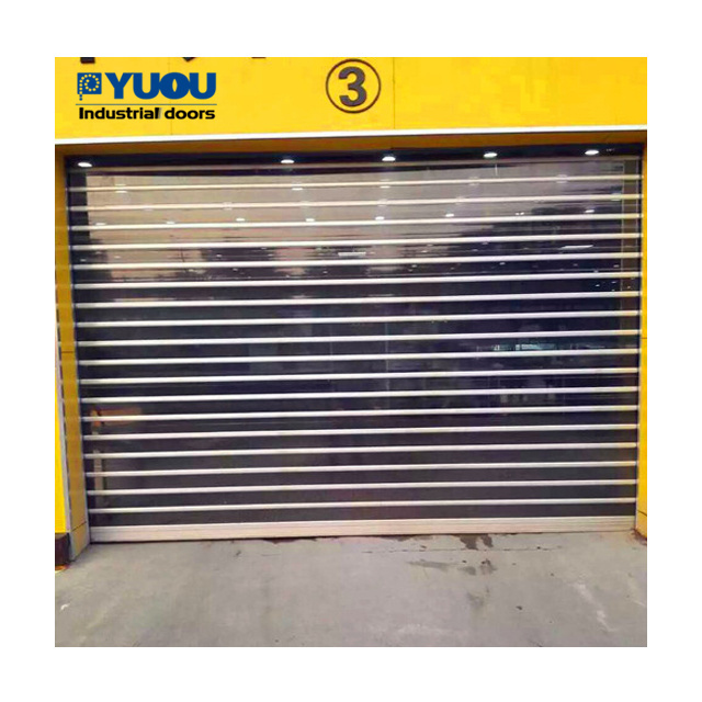 Clear Rapid Roll Up Gate Motor Smart Switch For Commercial Street And Garage Opener Sliding Stainless Steel Roller Shutter Doors