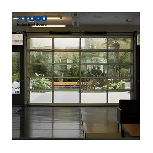 Aluminum guardian remote transparent frosted glass modern sectional panel cheap superior overhead garage door