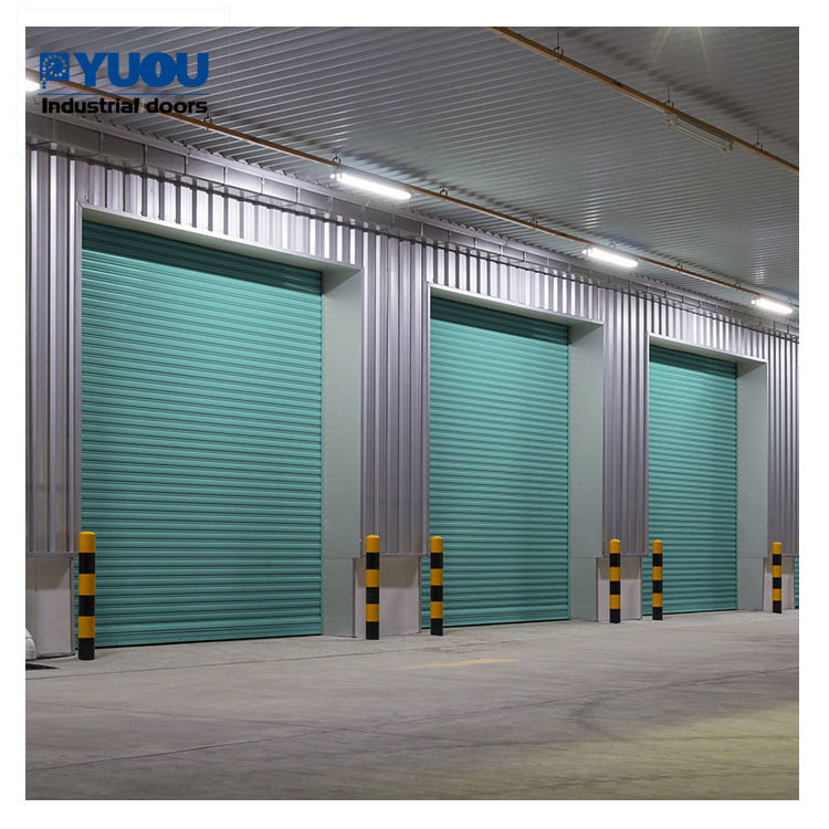 American Style Industrial Rolling gate Front Security Galvanized Steel Roller Shutter Doors