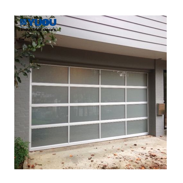 Aluminum guardian remote transparent frosted glass modern sectional panel cheap superior overhead garage door