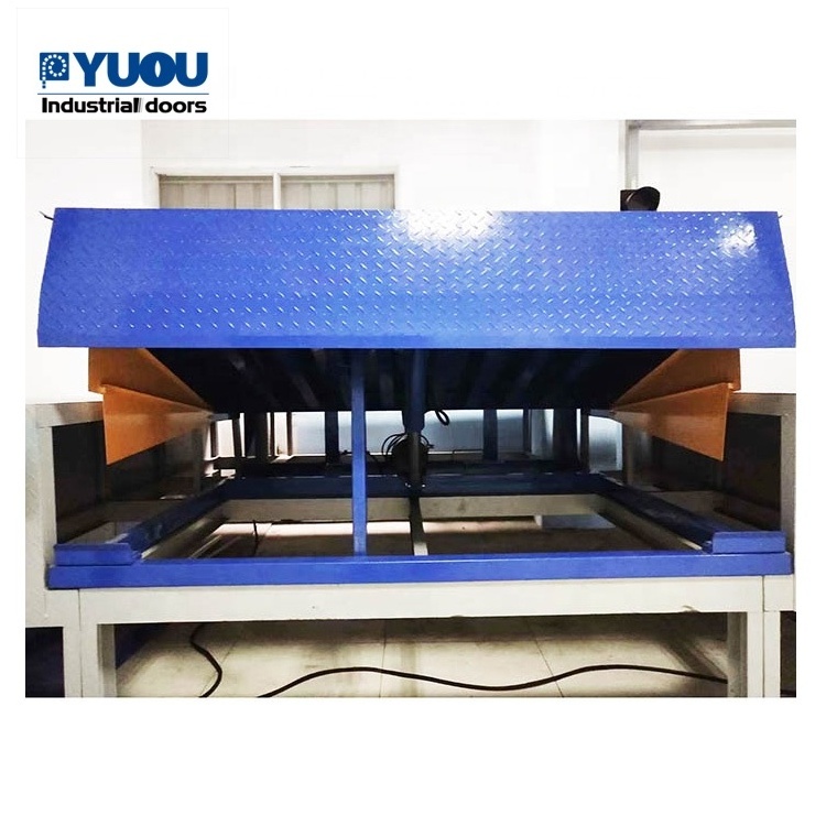 High Quality 6-10T Lip Shape Yard Ramp Stationary Forklift Hydraulic Dock Leveler Hydraulic Platform For Truck Unloading