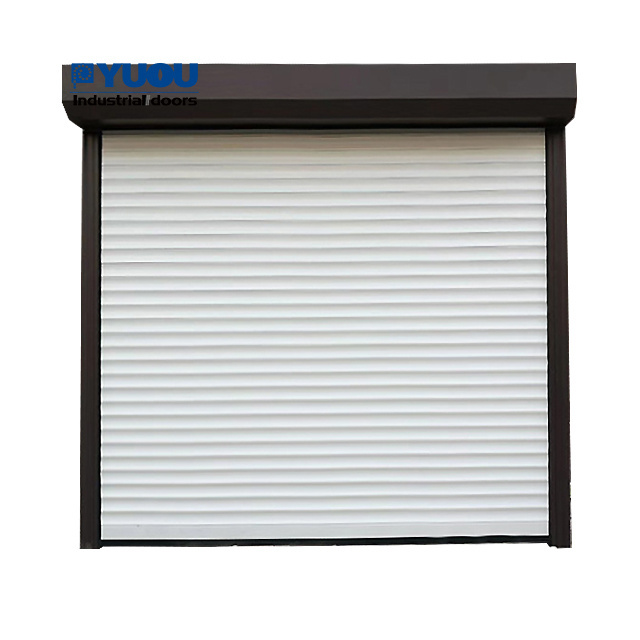 Aluminum external Custom Rolling Shutter Glass Window Roller Railing Shutters Door Adjustable Louvers Screen