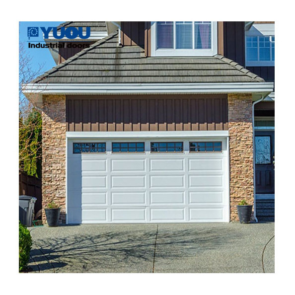 Residential Design Classic Wood Grain Garage Gate With Opening Window Garage Door