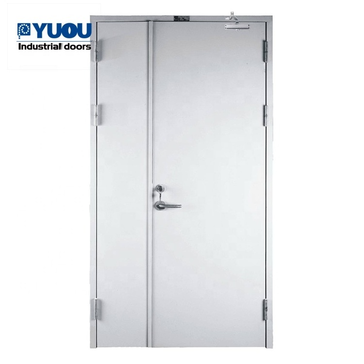 Fire-proof Entrance Steel Iron Fire Rated 90 mins Commercial Security Entrance Garage Fire Front Door