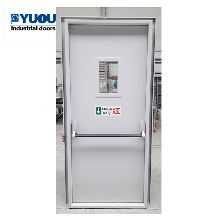 Fire-proof Entrance Steel Iron Fire Rated 90 mins Commercial Security Entrance Garage Fire Front Door