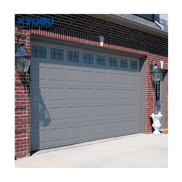 overhead vertical folding 9x7 glass back garage door panel