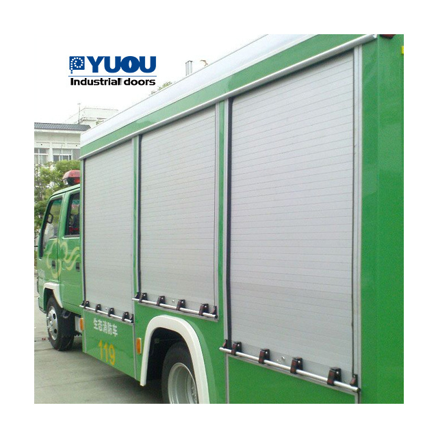 Aesthetic Exterior Lightweight Automatic Insulated Warehouse Vertical fire aluminum Door For truck