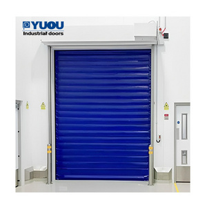 New Launch Industrial Electric Thermal Insulated PVC Fabric Freezer Raid Rise Rolling Doors For Seafood Cold Room