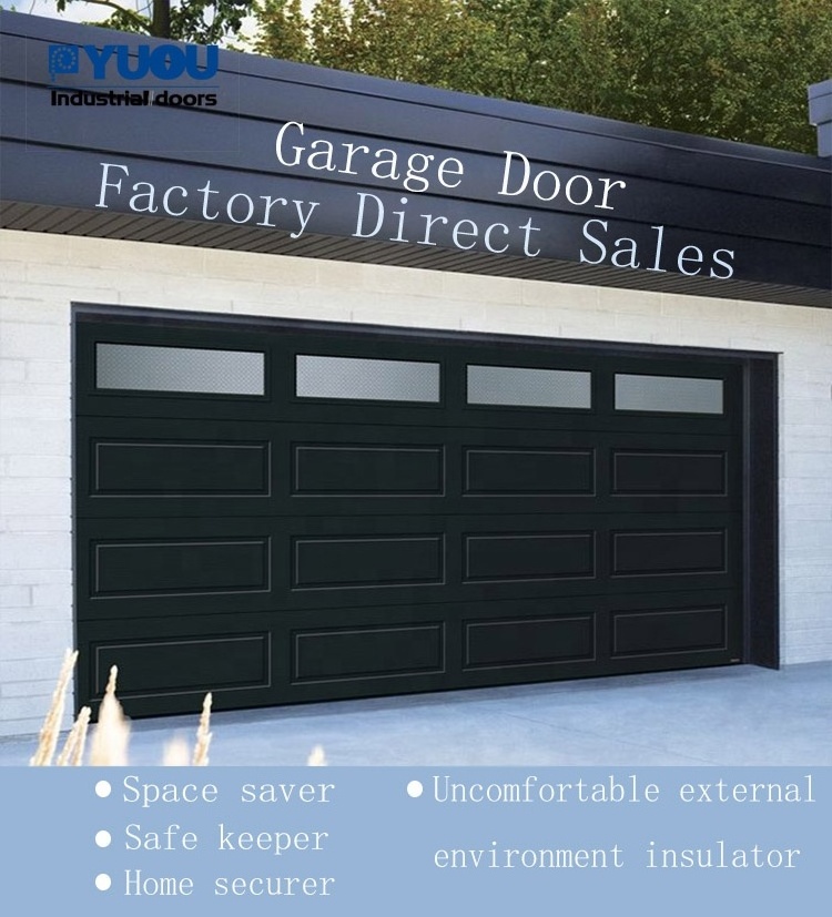 Garage Roller Security Stainless Steel Sectional Security Electric Automatic Fast Garage Door For Homes