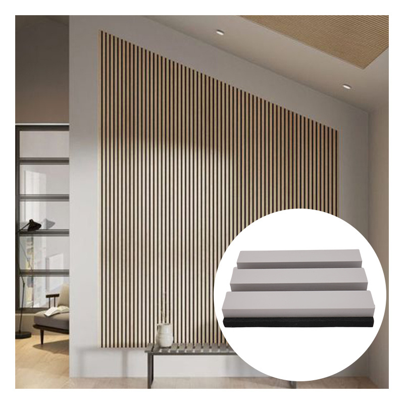 White oak sound absorbing slat wall panel acoustic panels soundproof wood panels interior