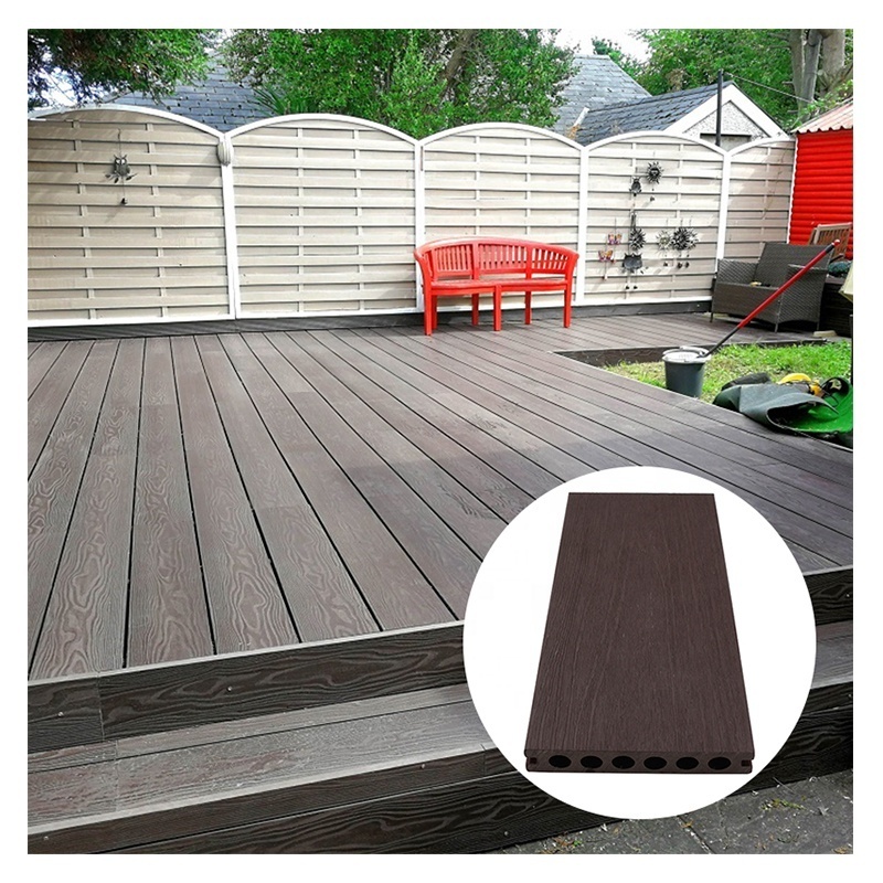 cheap good quality 150*20 Hollow Groove Embossed Wood Plastic Composite co-extrusion outdoor WPC Decking Flooring Ceiling