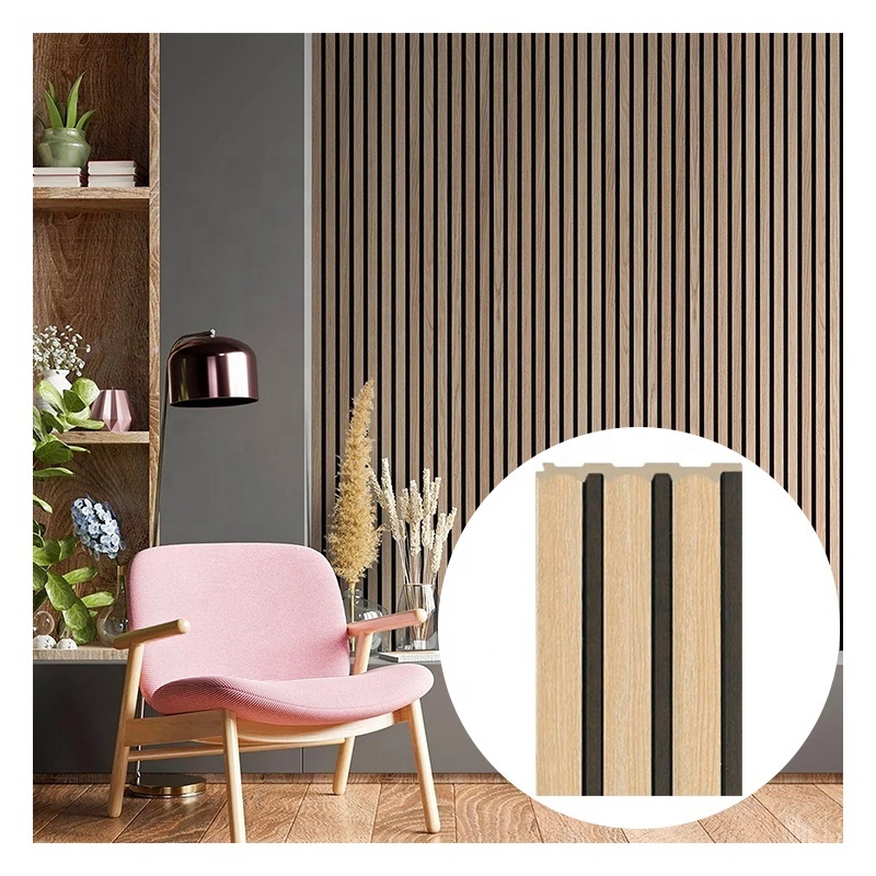 Eco PS Wall Panel Charcoal Wood Decorative Wall Panels Louver Panel for TV Background