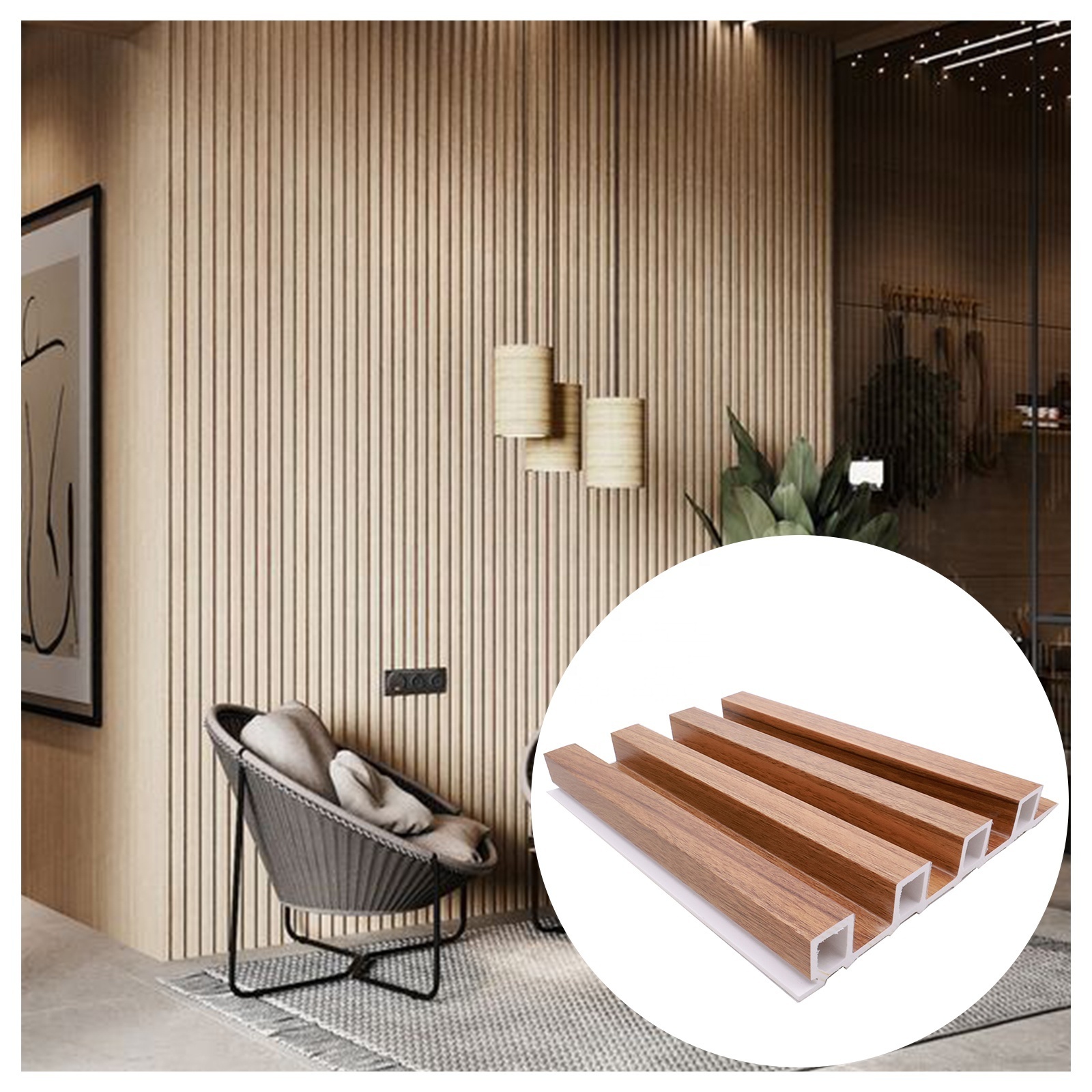 Hot Sale Wood Plastic PVC Wood Plastic Indoor Wall Panel WPC Siding