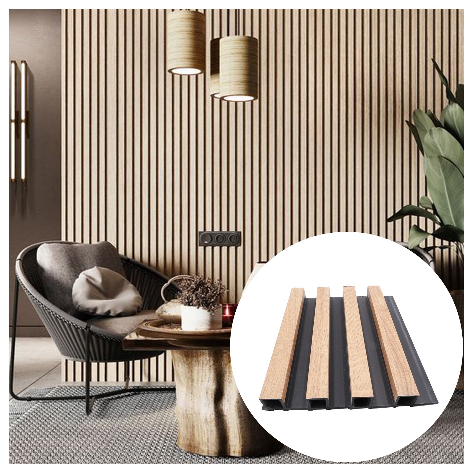 Hot Sale Wood Plastic PVC Wood Plastic Indoor Wall Panel WPC Siding