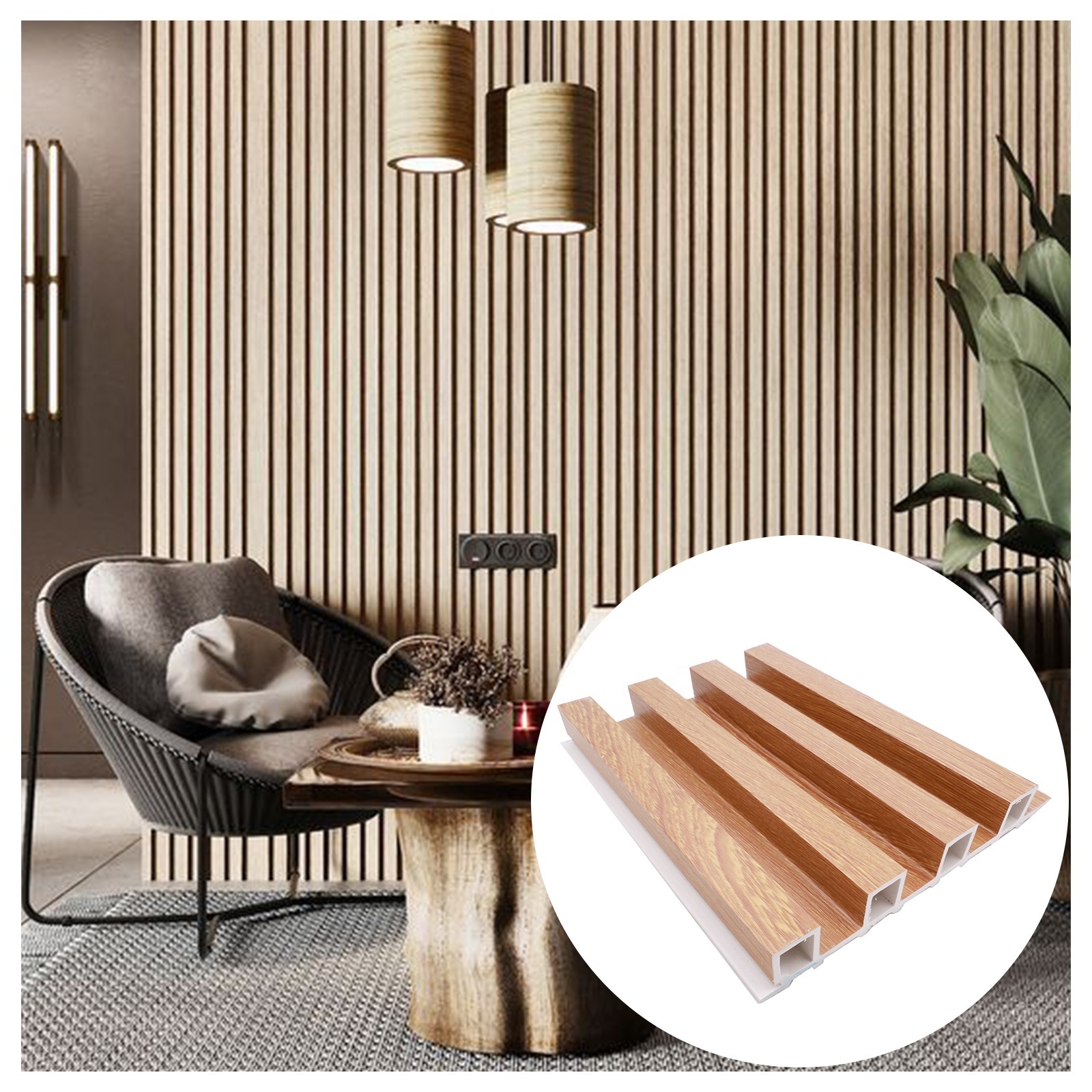 Hot Sale Wood Plastic PVC Wood Plastic Indoor Wall Panel WPC Siding