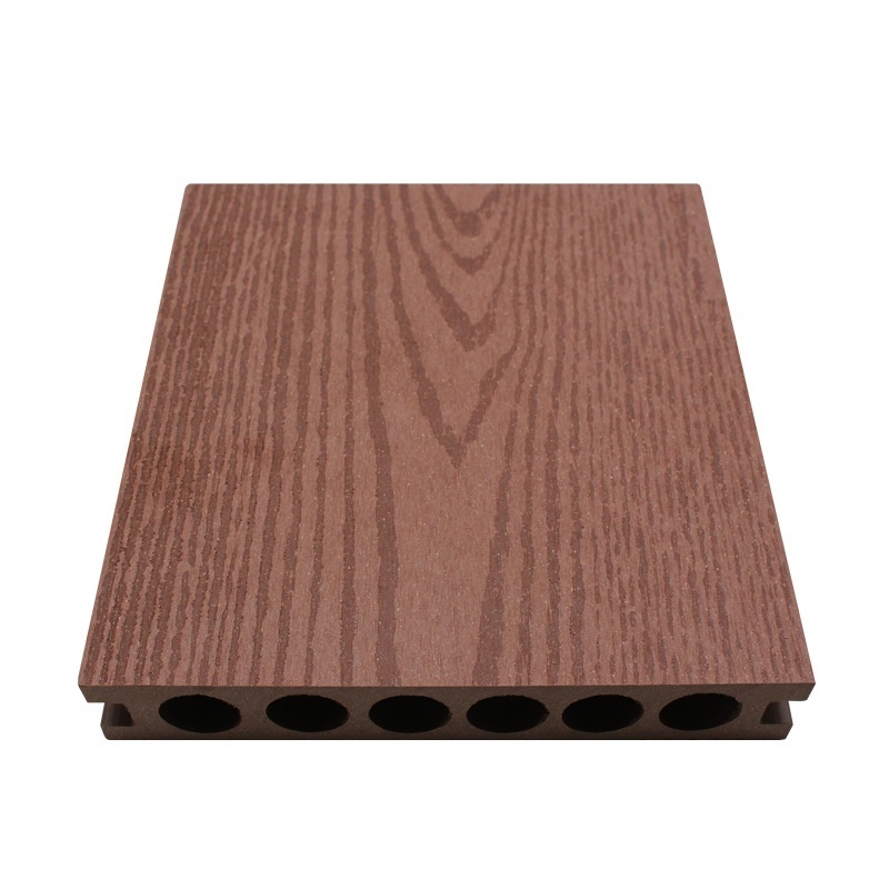 Extrusion 3D Wood Grain WPC Temporary Floor Covering Decking