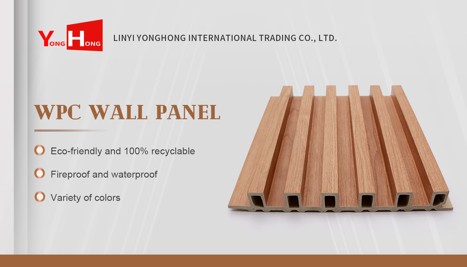 China supply moisture-proof ecological wood composite board mobile home Wpc wall panel