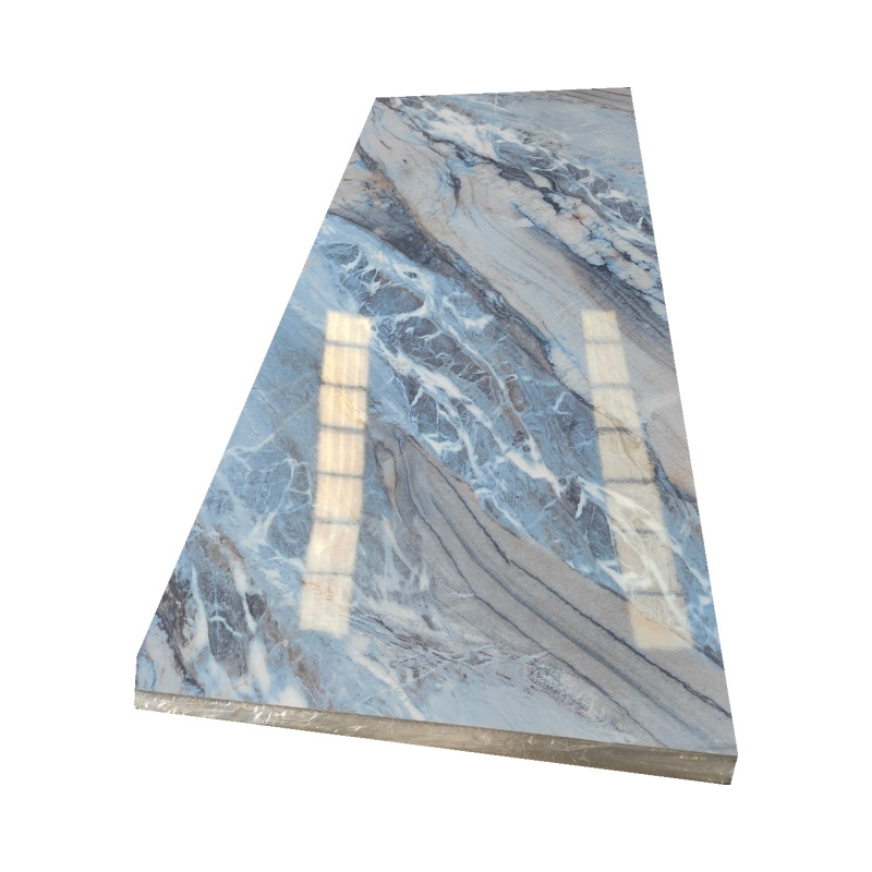 White artificial composite pvc marble effect wall panel marble for interior decoration