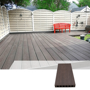 Extrusion 3D Wood Grain WPC Temporary Floor Covering Decking