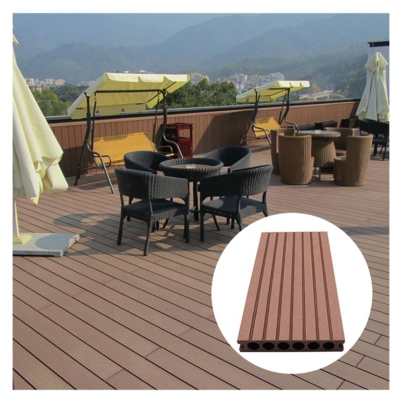 cheap good quality 150*20 Hollow Groove Embossed Wood Plastic Composite co-extrusion outdoor WPC Decking Flooring Ceiling