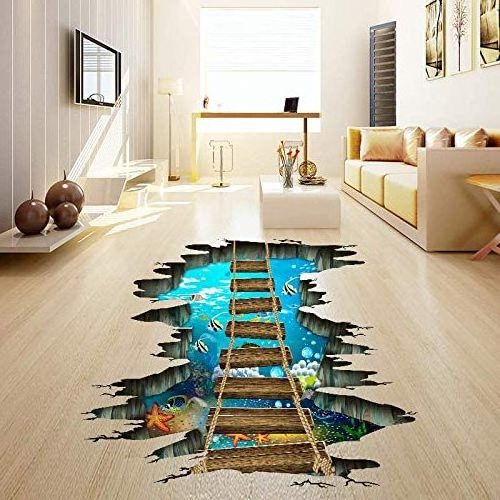 3D PVC wood wall stickers and acrylic 3D wall sticker PVC Art Wall Decal for Bathroom