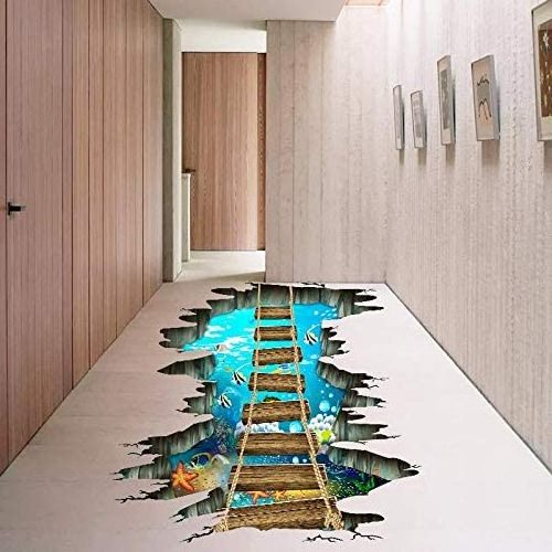 3D PVC wood wall stickers and acrylic 3D wall sticker PVC Art Wall Decal for Bathroom