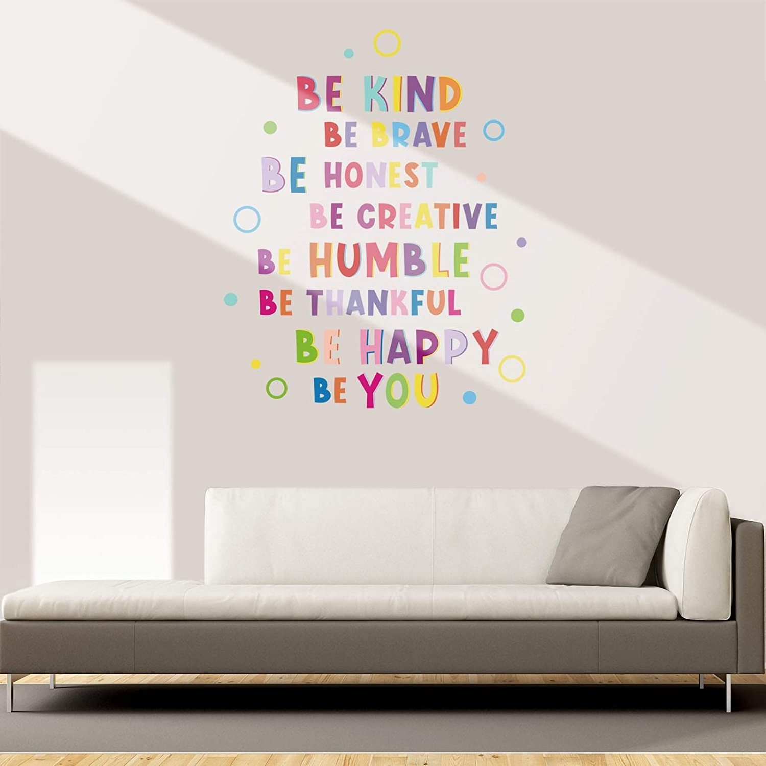 Custom Colorful Inspirational Wall Decal Motivational Phrases Sticker Inspirational Lettering Quote Sticker Be Thankful