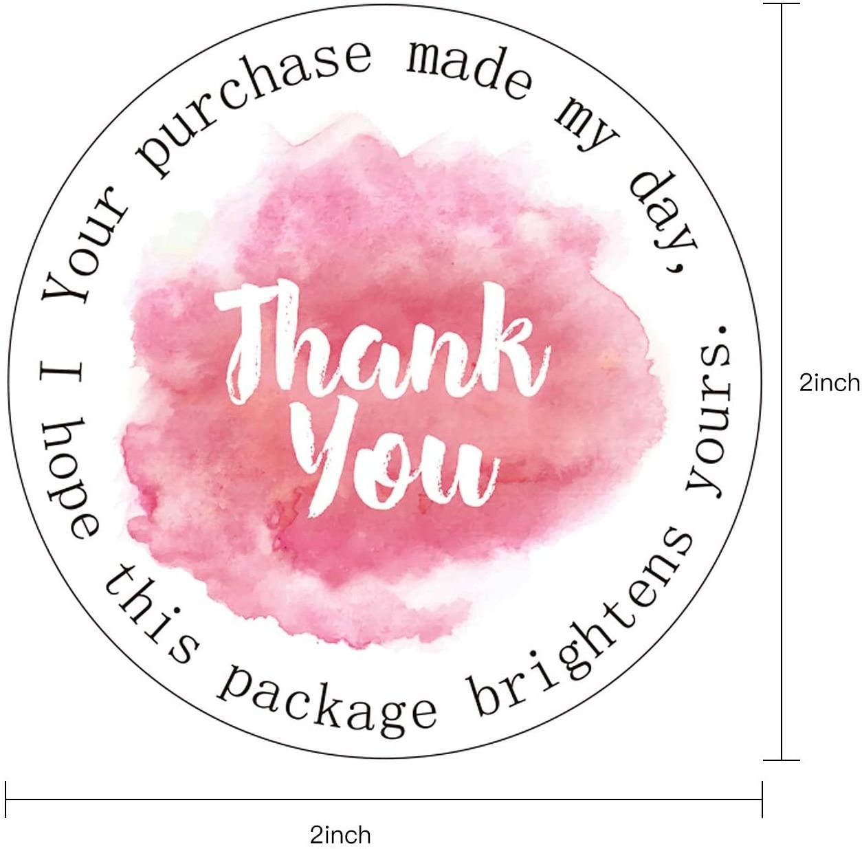 Custom 500 pcs Thank you for supporting my small business sticker and thank you cards stickers, thank you label roll