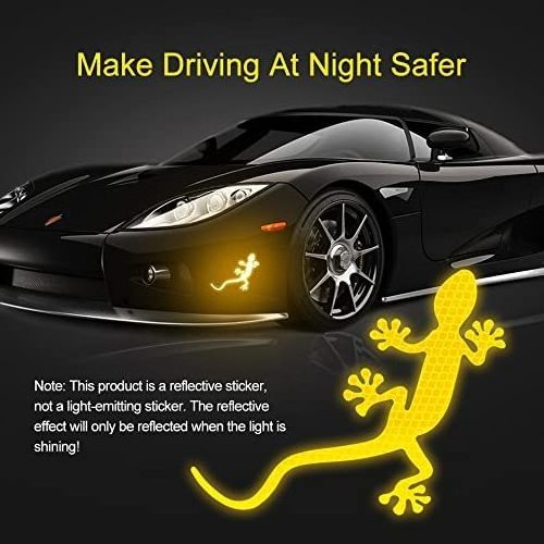 Custom Car Reflective Sticker Safety Warning Mark Cars Auto Exterior Accessories Night Driving Warning Gecko Strip Reflector