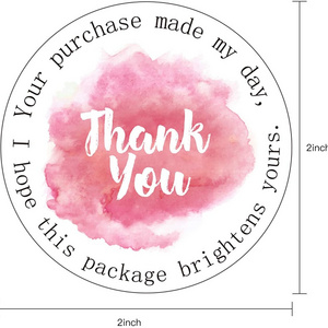 Custom 500 pcs Thank you for supporting my small business sticker and thank you cards stickers, thank you label roll