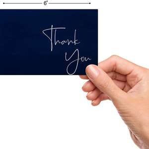 Navy Blue Thank You Cards with Envelopes & Stickers Classy Thank You Notes Bulk Box Set Large Professional Looking 4''x6'' Cards