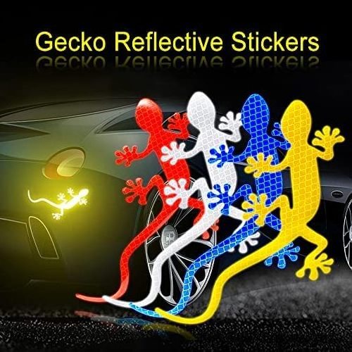 Custom Car Reflective Sticker Safety Warning Mark Cars Auto Exterior Accessories Night Driving Warning Gecko Strip Reflector