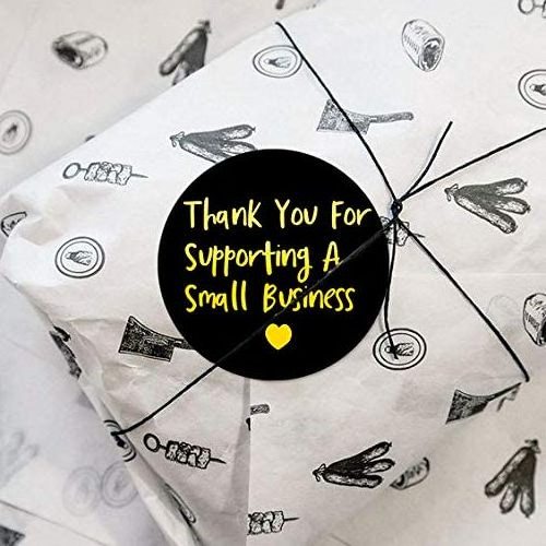 Custom Thank you for supporting my small business sticker thank you cards stickers