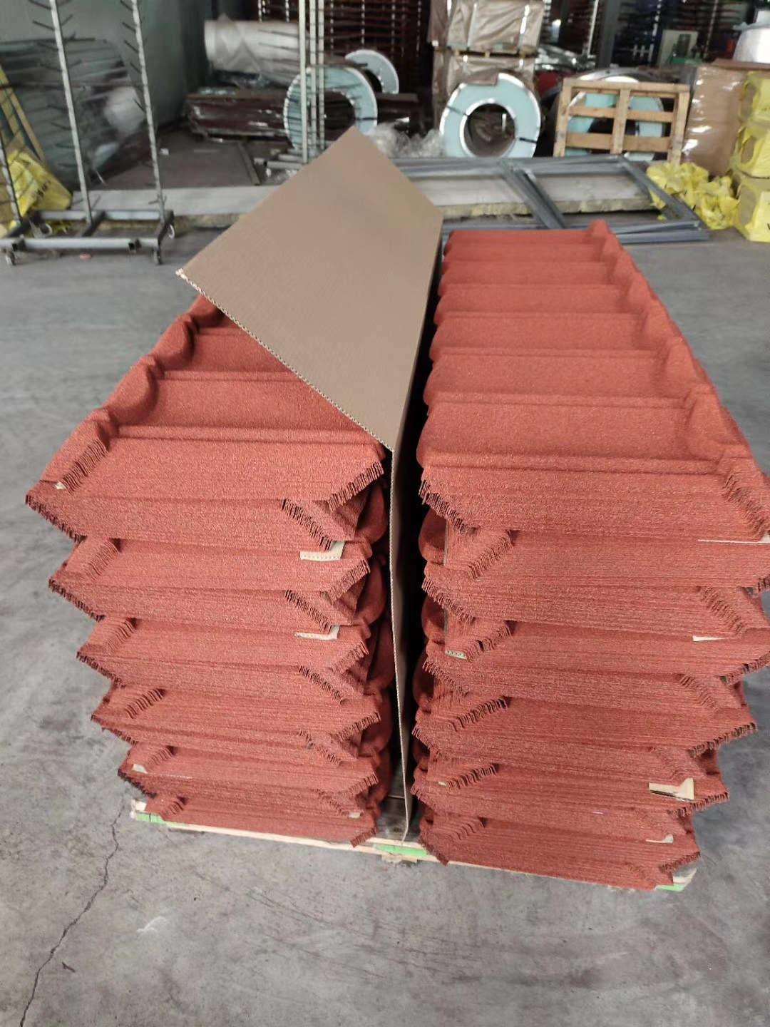 Stone coated roofing metal tile, building material