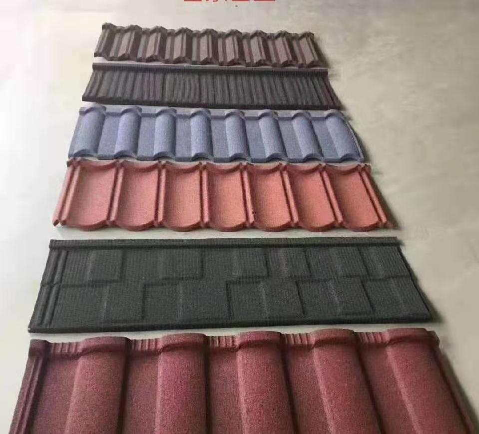 Stone coated roofing metal tile, building material