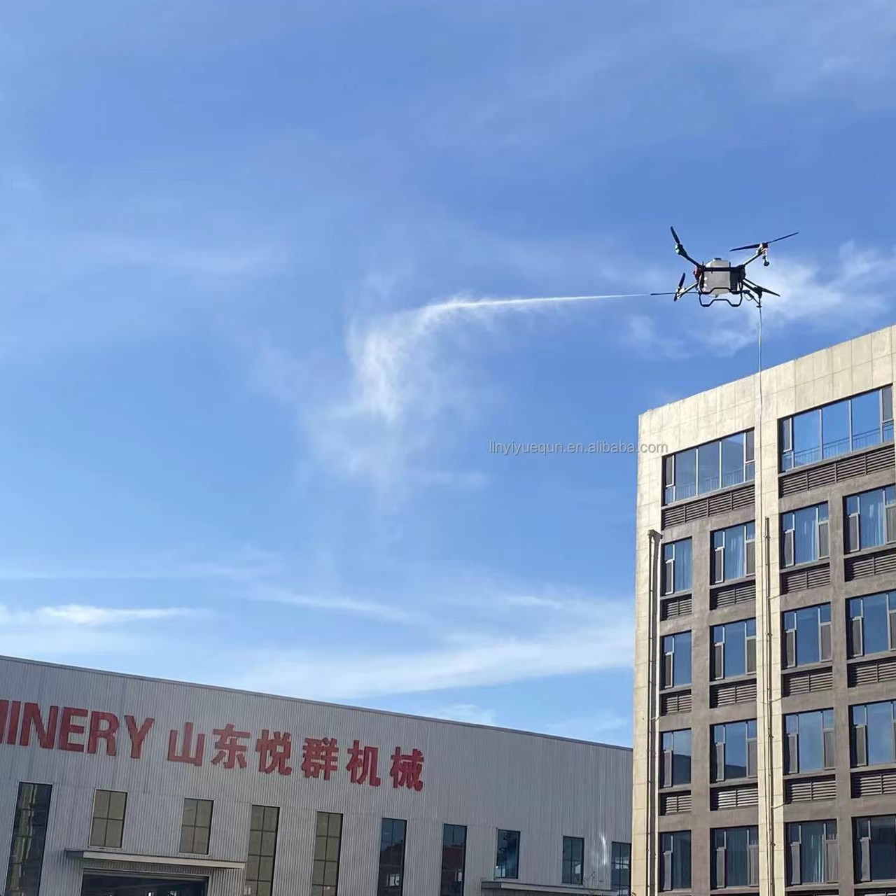 high technology window cleaning drone with high pressure drone sprayer for window cleaning and building cleaning drone