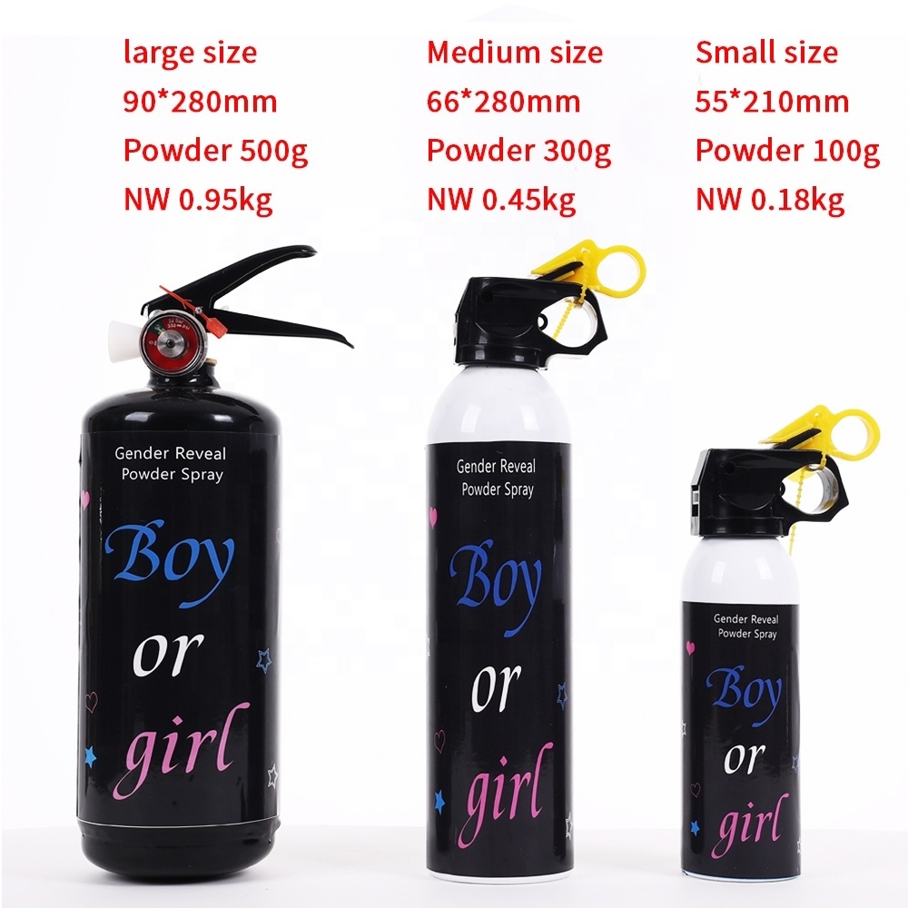 Hot Sale Gender Reveal Fire Extinguisher Smoke Cannon Boy Or Girl Cornstarch Gender Reveal Party Spray Wholesale