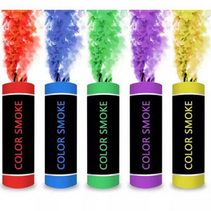 Low MOQ Wholesale Color Smoke Bomb Fireworks Gender Reveal Wedding Party Smoke Bombs For Photography Props Fireworks