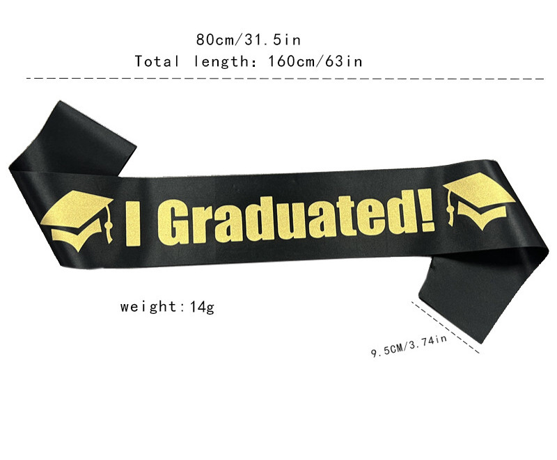 Graduation Sash 2022  Decoration I GRADUATED Leis Ribbon Graduation Stoles Party Supplies