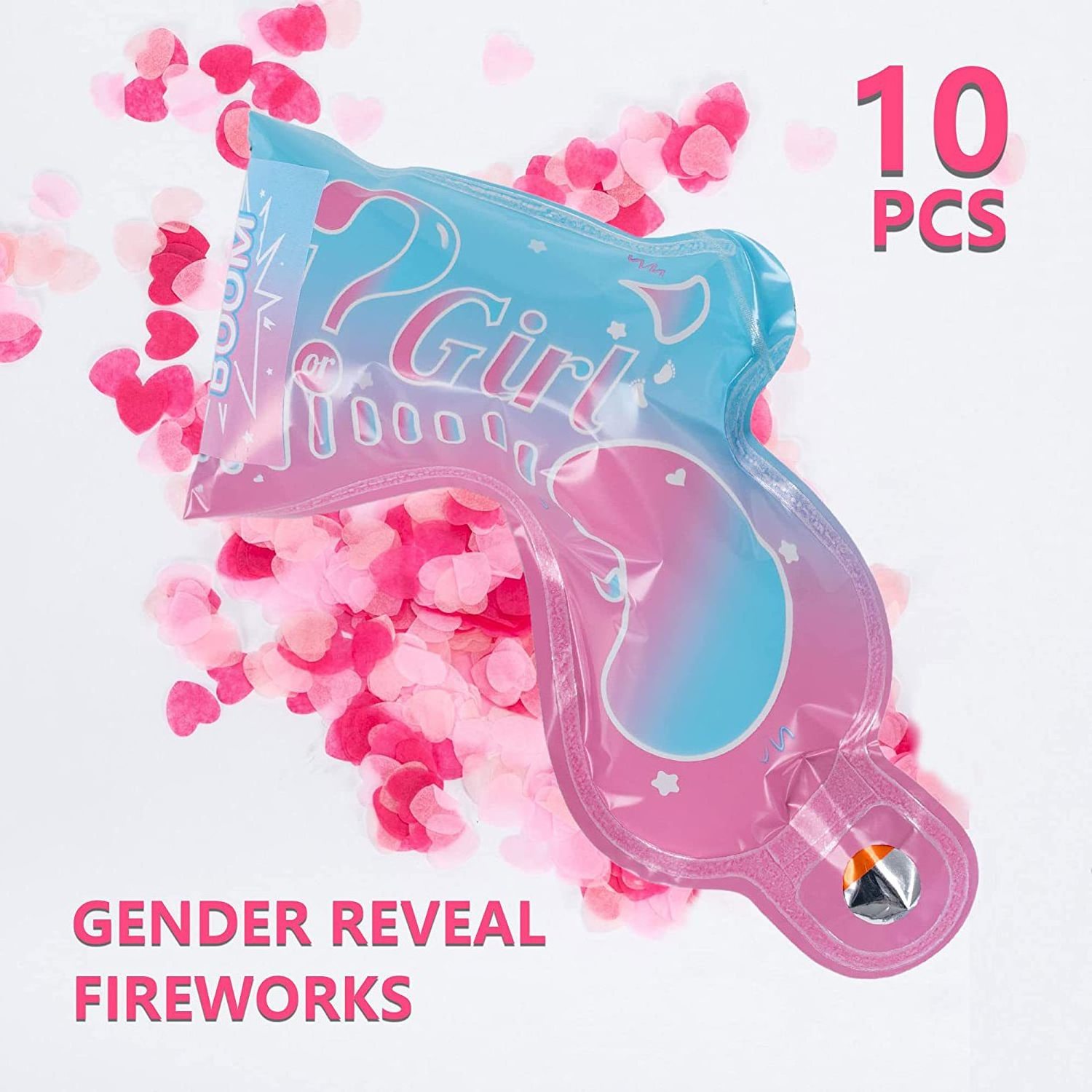 New design boy or girl balloons gun gender reveal confetti gun cannon gender reveal party supplies