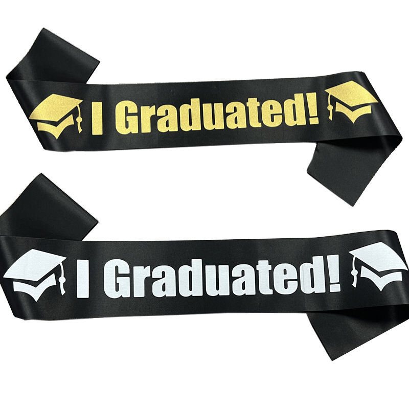 Graduation Sash 2022  Decoration I GRADUATED Leis Ribbon Graduation Stoles Party Supplies