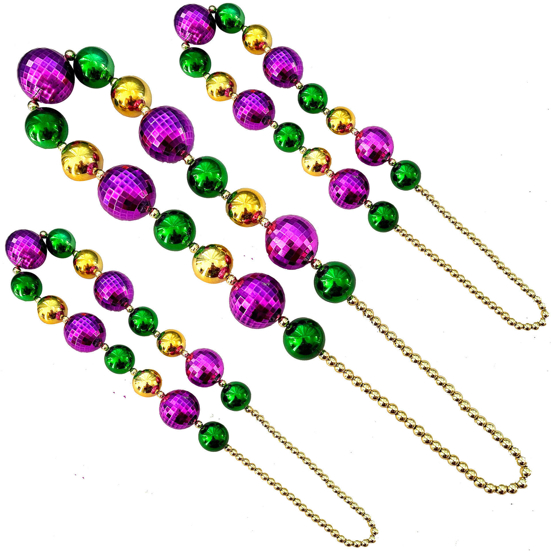 2023 Latest big ball string new orleans holiday party mardi gras jumbo beads necklace parades night club dressup events decor