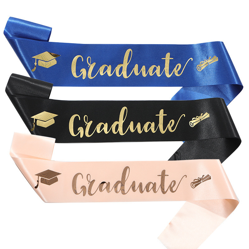 Graduation Sash 2022  Decoration I GRADUATED Leis Ribbon Graduation Stoles Party Supplies